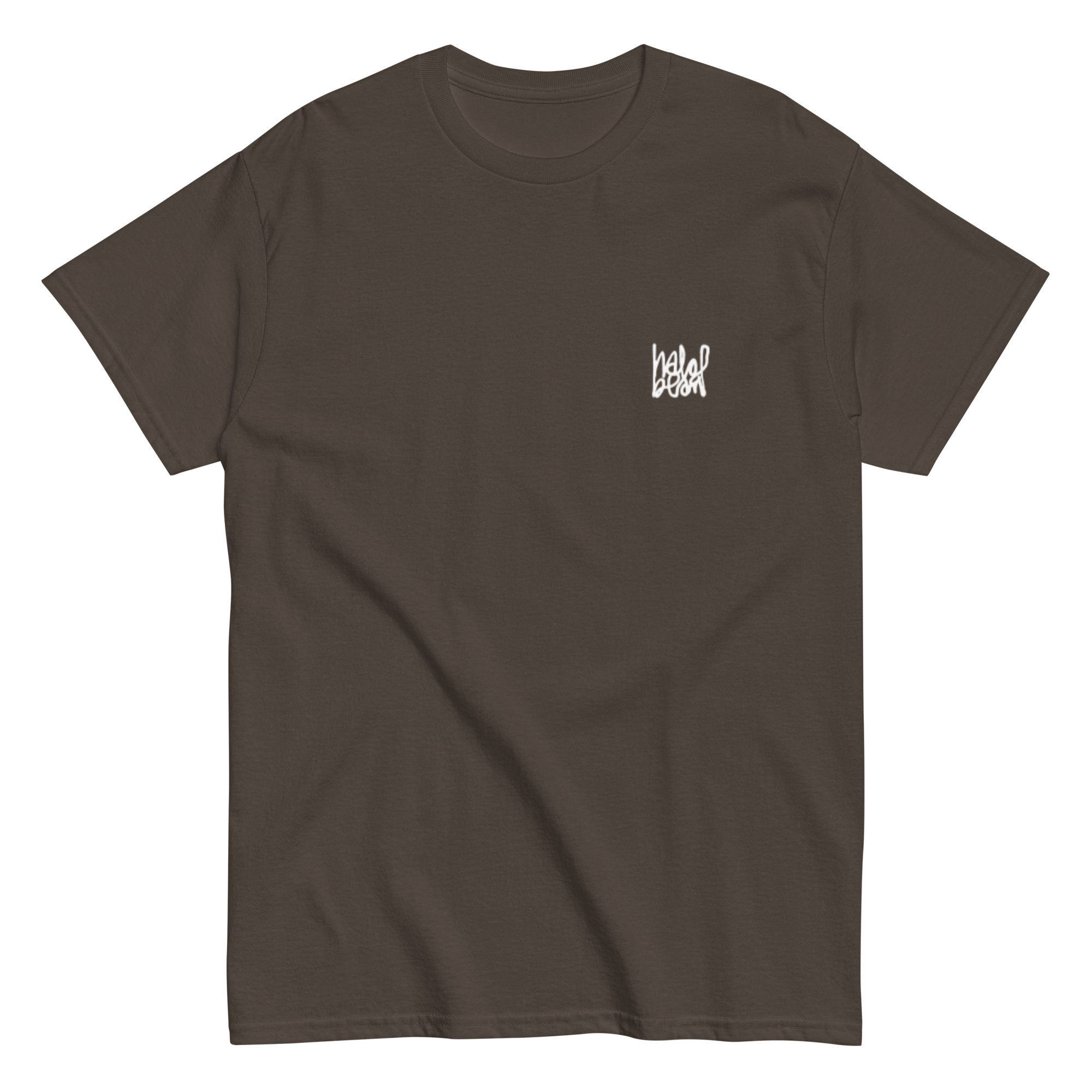 C L A S S I C. Unisex. T E E. Tiny monogram